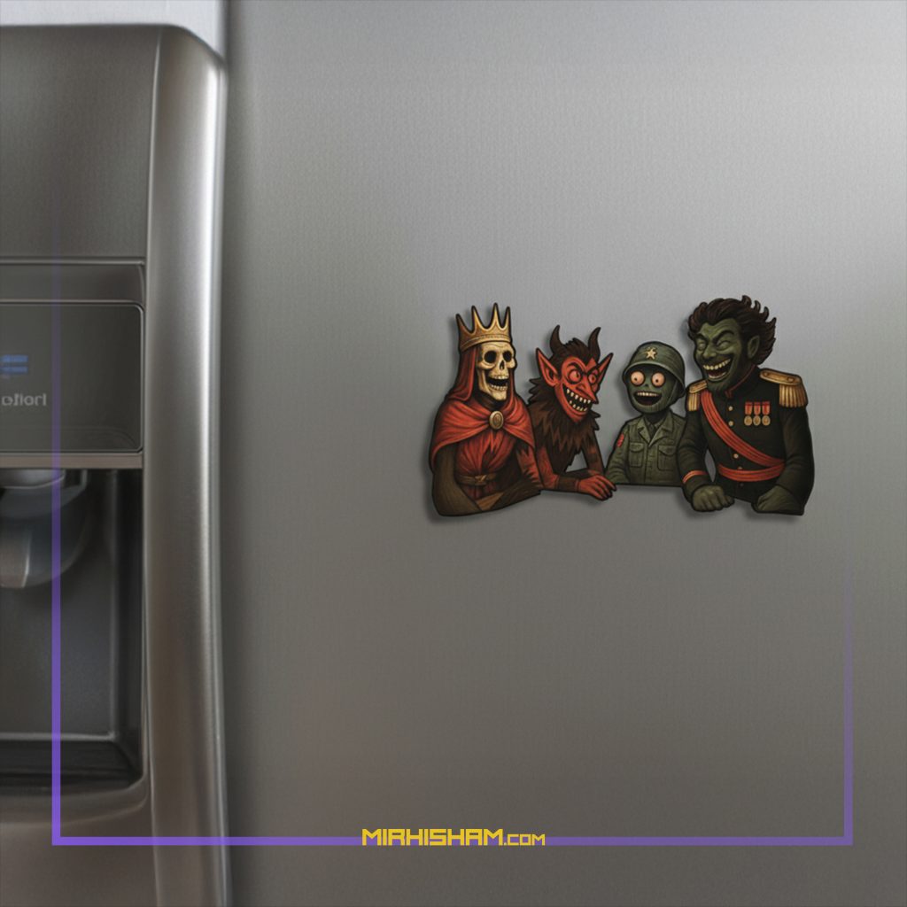 punch fridge magnet